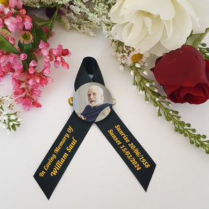 Memorial Photo In Loving Memory Personalized Ribbons