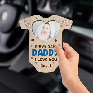 Personalized Custom Photo Car Visor Clip - Drive Safe Love You