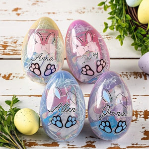 Personalized Easter Bunny Fillable Egg with Name Easter Gift for Kids