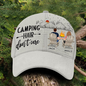 Camping Hair Don't Care Personalized cap-Gift For Camping Lovers