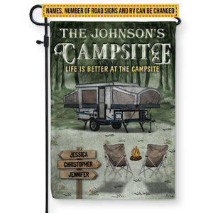 Camping Life Is Better At The Campsite Custom Flag