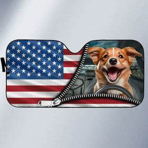 Dog & Cat Personalized Auto Windshield Sunshade, Car Window Protector -  Life Is A Grand Adventure, Go Live It