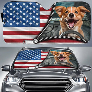 Dog & Cat Personalized Auto Windshield Sunshade, Car Window Protector -  Life Is A Grand Adventure, Go Live It