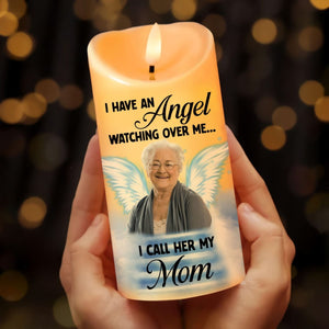 I Have An Angel Watching Over Me - Personalized Memorial Led Candle