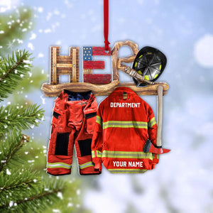 Personalized Firefighter Armor Firefighter Is My Hero Shaped Acrylic Ornament