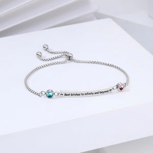 Personalized Birthstones Bracelet For Bestie, Best Friend