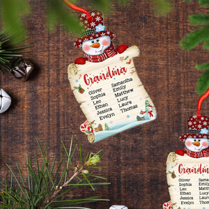 Gift For Grandma Snowman Christmas Personalized Ornament