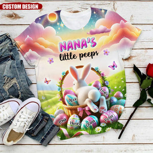 Personalized Easter Grandma's Little Bunny Egg T Shirt