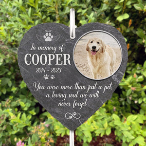 Personalized Memorial Garden Slate & Hook -  Loss Of pet Sympathy Gift, Dog Memorial Stone