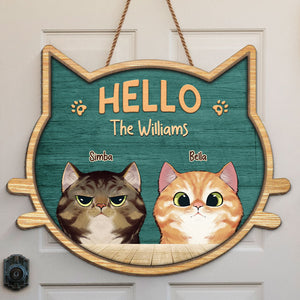 Personalized Hope You Like Cats - Custom Shaped Home Decor Wood Sign - House Warming Gift For  Pet Lovers