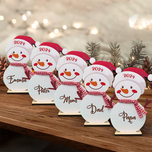 Christmas Is Where Cutest Snowman Of All - Personalized Snowman Table Decoration