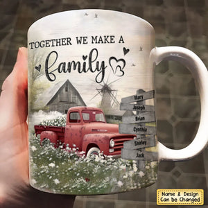 Family Farmhouse Personalized Gift Old Truck Mug