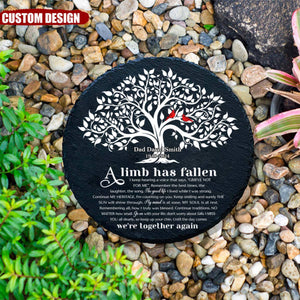 A Limb Has Fallen From The Family Tree - Memorial Personalized Garden Stone