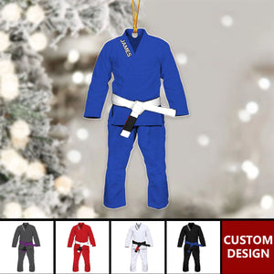 Jiu Jitsu Uniform Custom Name Ornament - Christmas Gifts For Jiu Jitsu Lovers