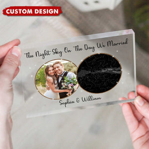 Personalized The Night We Met Star Map Acrylic Plaque, Wedding Gift, Anniversary Gift For Couple