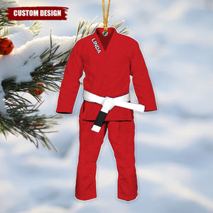 Jiu Jitsu Uniform Custom Name Ornament - Christmas Gifts For Jiu Jitsu Lovers