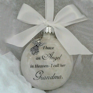 I Have An Angel In Heaven - Christmas Ornaments Feather Ball, Memorial Ornament