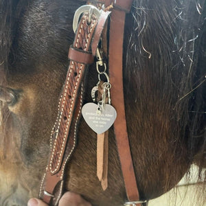 Personalized Saddle Heart Shape Carved Pendant Tassel Equestrian Jewelry Horse Riding Accessory