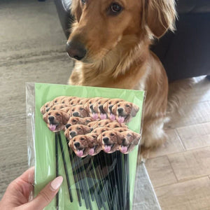 Personalized Pet Face Straws Party Decorations