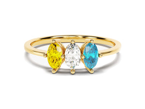 Personalized Birthstones Ring For Grandmas And Moms