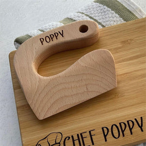 Personalized Safe Wooden Knife for Kids