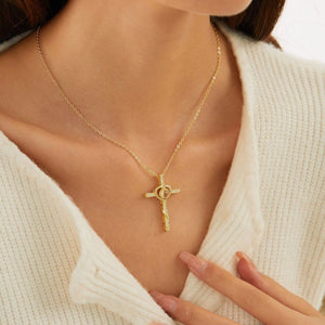 Personalized Memorial Cross Projection Necklace