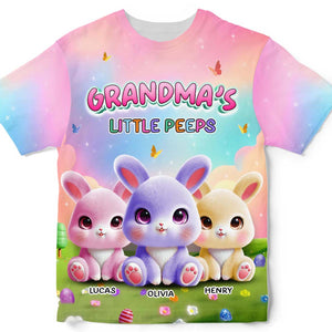 Personalized Grandma's Little Bunny Easter All-over Print T Shirt