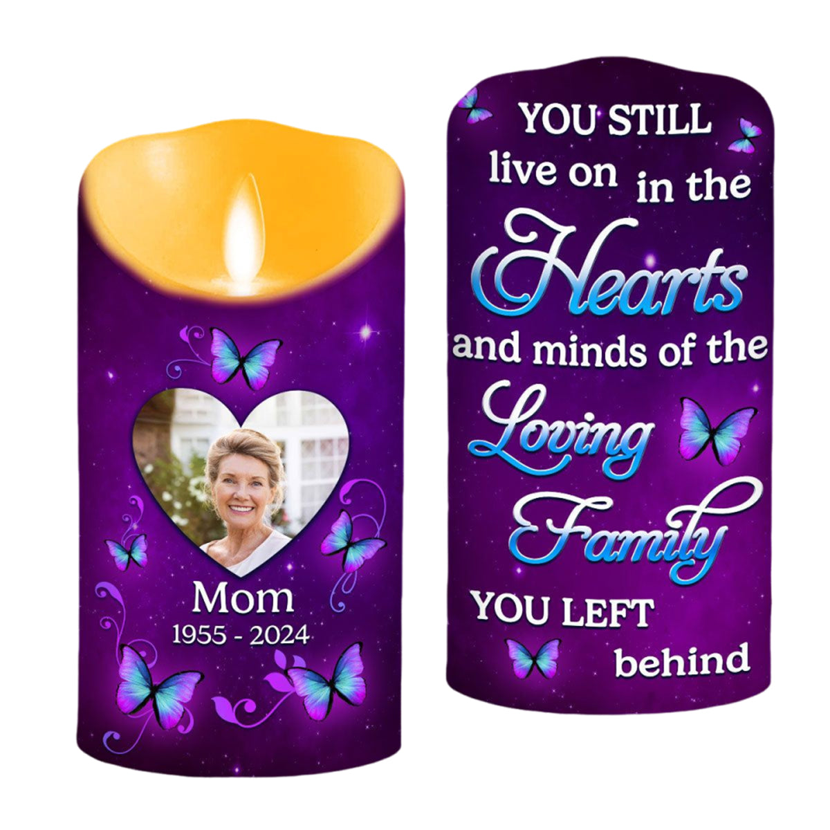 In My Heart Forever Personalized Memorial LED Candle