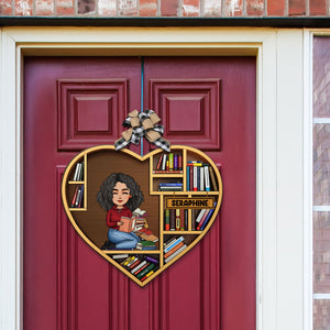 Personalized Custom Shaped Wood Sign For Book Lovers, Just A Girl Who Loves Books