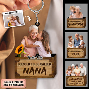 Personalized Grandkids Make Life More Grand Keychain