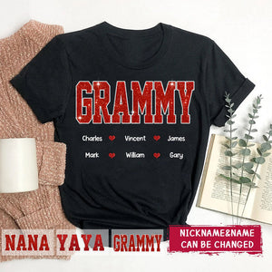 Personalized Glitter Custom Name Nana Pure cotton T-Shirt