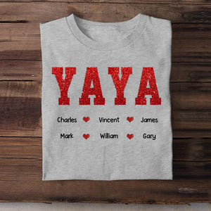 Personalized Glitter Custom Name Nana Pure cotton T-Shirt