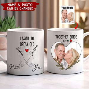 I Want To Grow Old With You - Personalized Mug - Gifts For Couple