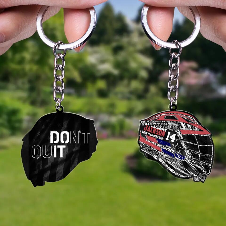 Custom Personalized Lacrosse Keychain, Lacrosse Gifts For Kid, Boy, Girl, Gifts For Lacrosse Players With Custom Name & Number