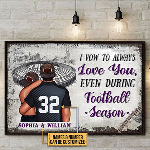 Personalized American Football I Vow To Always Love You Canvas Prints