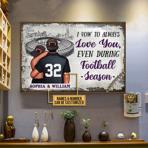 Personalized American Football I Vow To Always Love You Canvas Prints