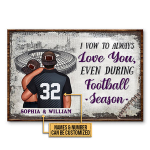 Personalized American Football I Vow To Always Love You Canvas Prints