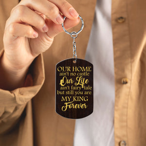 Personalized But Still You Are My King Forever Couple Husband Gift Keychain