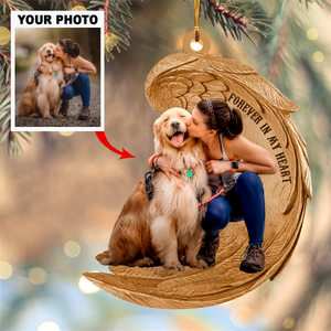 Personalized Photo Mica Ornament-Forever In My Heart-Gift For Dog Lover