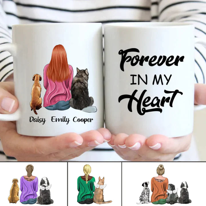 Dog Lovers - Forever In My Heart - Personalized Mug