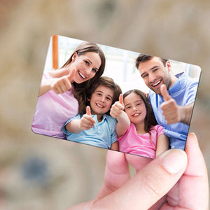 We Love You Custom Family Photo Personalized Metal Wallet Card Wallet Keepsake