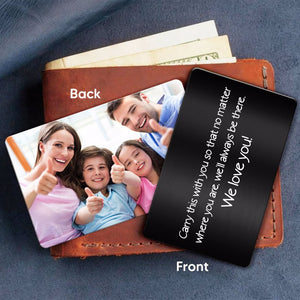 We Love You Custom Family Photo Personalized Metal Wallet Card Wallet Keepsake