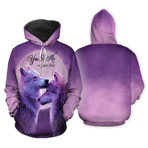 Personalized Wolf Couple You And Me We Got This Hoodie