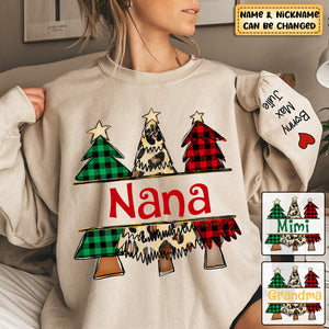 Personalized Grandma/Mom Kids Christmas Tree Sweatshirt