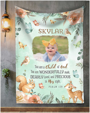 Personalized Newborn Beautiful kid Daughter Blanket