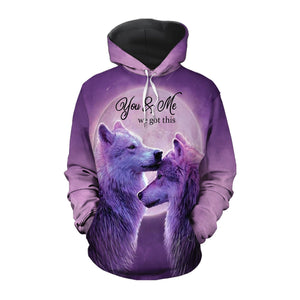 Personalized Wolf Couple You And Me We Got This Hoodie