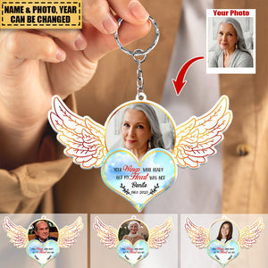 My Heart Was Not Ready Memorial Personalized Keychain