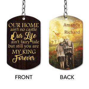 Personalized But Still You Are My King Forever Couple Husband Gift Keychain